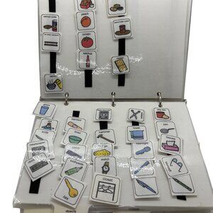Picture Communication Book With Tabs & Visual Cards For Learning
